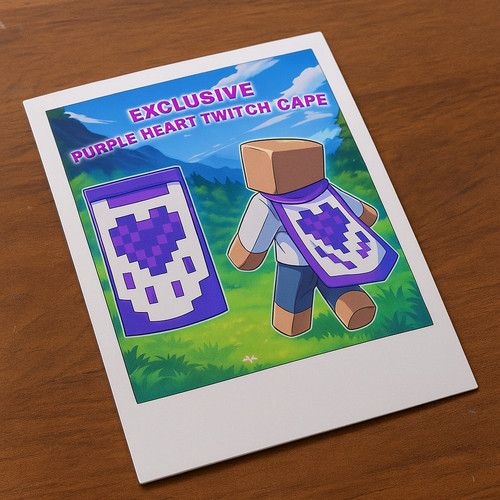 Minecraft purple heart - heart, cape