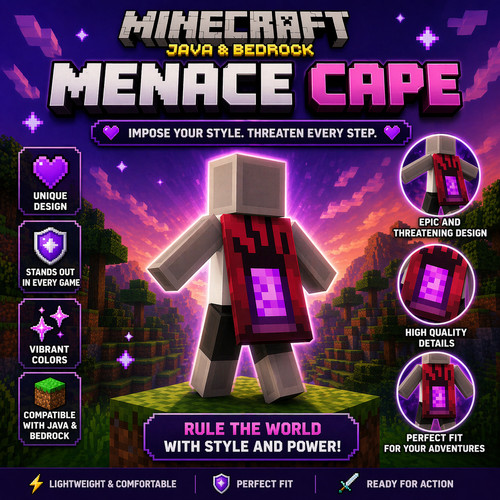 Minecraft menace cape digital - minecraft,