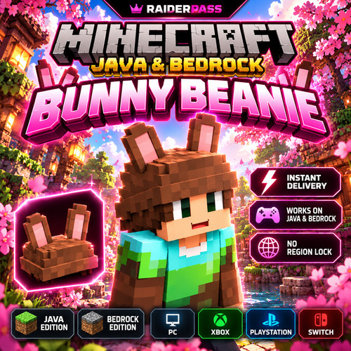 Minecraft bunny beanie - minecraft,